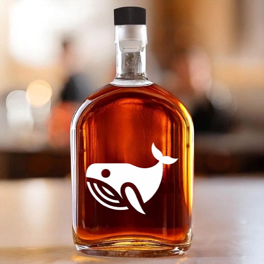 whale in the sea Whiskey Bottles