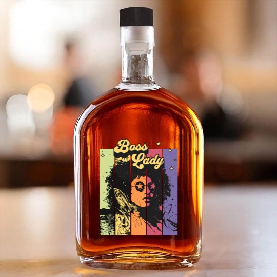 Boss Lady Vinatge Retro Themed Gift Whiskey Bottles