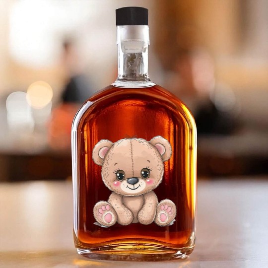 Cute Kawaii Teddy Bear Clipart, Cute Teddy Bear Whiskey Bottles