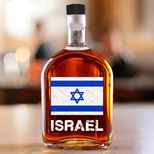 Israel Flag Whiskey Bottles