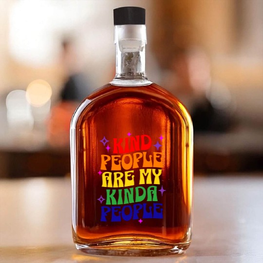 Love Is Love Gay Pride Colors Of Rainbow LGBTQ+ Whiskey Bottles