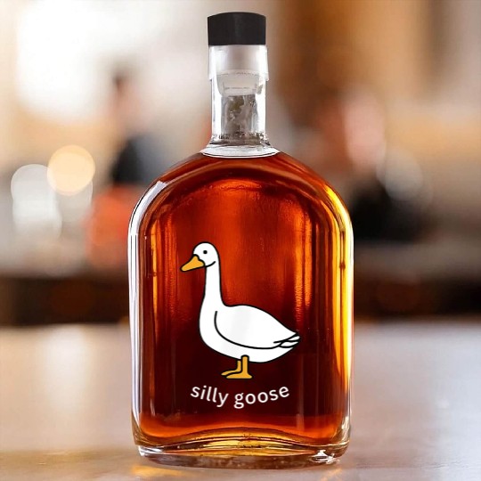Silly Goose Cute Trendy Clothing Whiskey Bottles