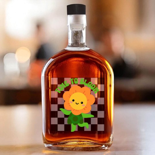 Time to Bloom: Floral Print Design Whiskey Bottles