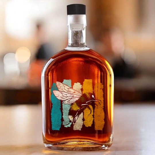 Honey Bee Nature Flowers Bees Whiskey Bottles