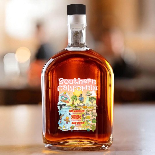Southern California Paradise Whiskey Bottles