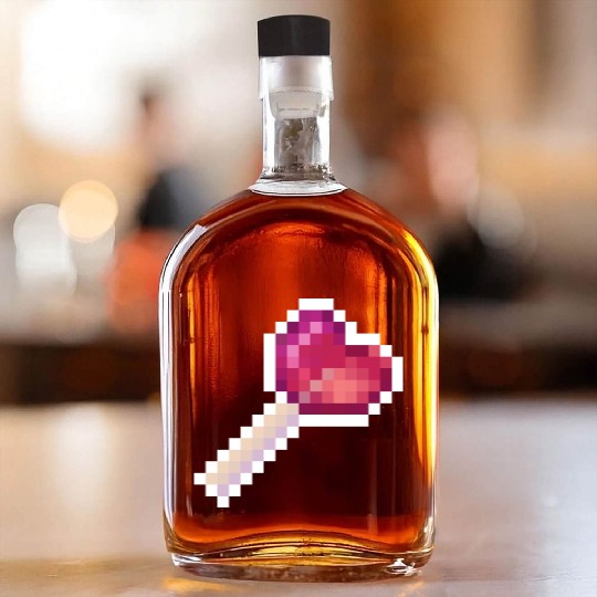 Pixel Art Sprite Cute Heart Lollipop Whiskey Bottles