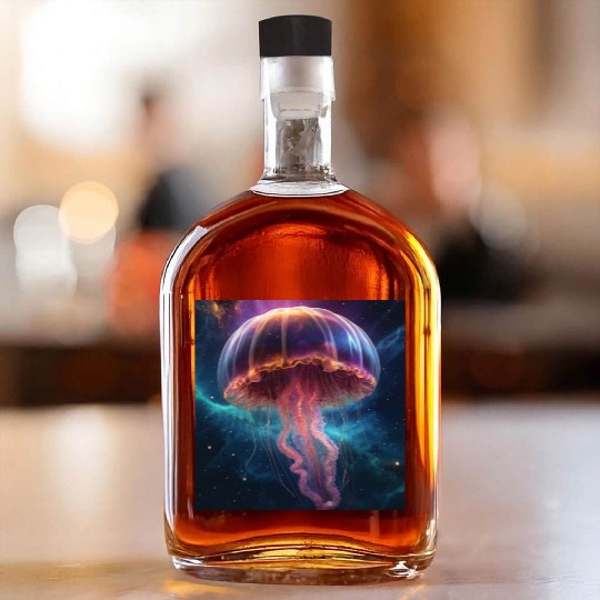 Cosmic Jellyfish Dance Whiskey Bottles