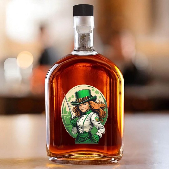 St. Patrick's Day Shamrock St Paddy's Day Fencing Whiskey Bottles