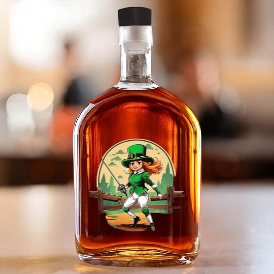 St. Patrick's Day Shamrock St Paddy's Day Fencing Whiskey Bottles