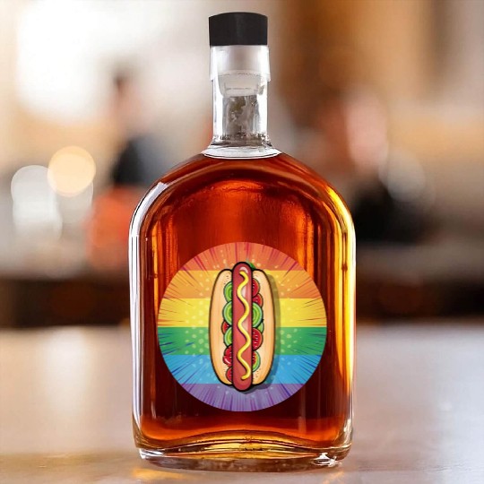LGBTQ Hot Dog Whiskey Bottles