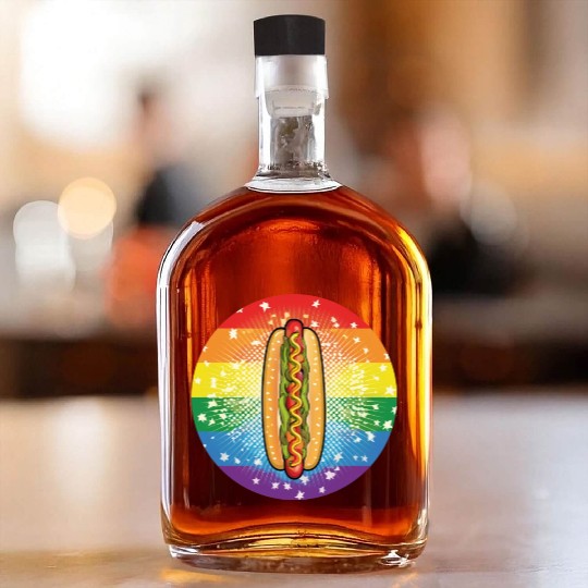 LGBTQ Hot Dog Whiskey Bottles