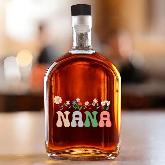 Nana Wildflower Floral Design Cherry Blossom Nana Whiskey Bottles