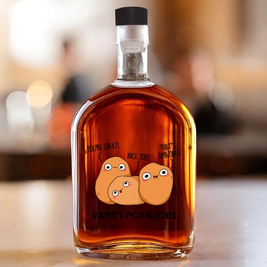 Sweet Potatoes Funny Vegetable Puns Whiskey Bottles
