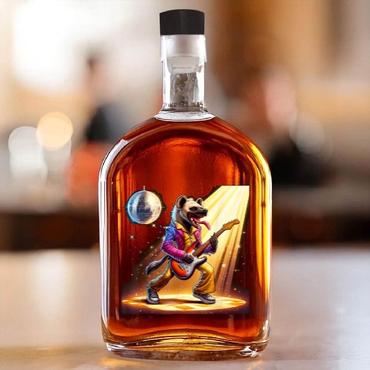 Disco Ball Guitar Hyena Whiskey Bottles