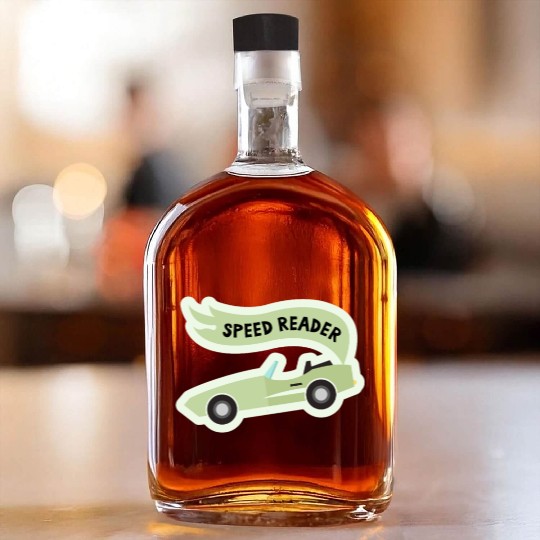Speed ReaderBookish Racing Car Pastel Green Lemon Whiskey Bottles