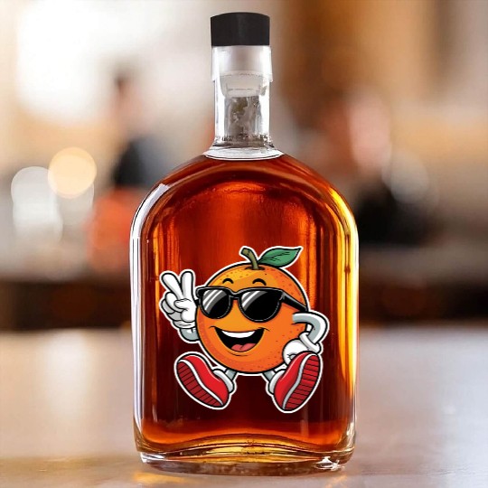 Funny Orange Fruit Relaxing Whiskey Bottles
