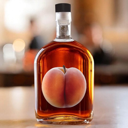Peach Realistic Whiskey Bottles