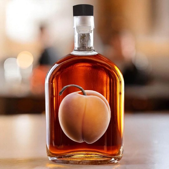Apricot Realistic Whiskey Bottles