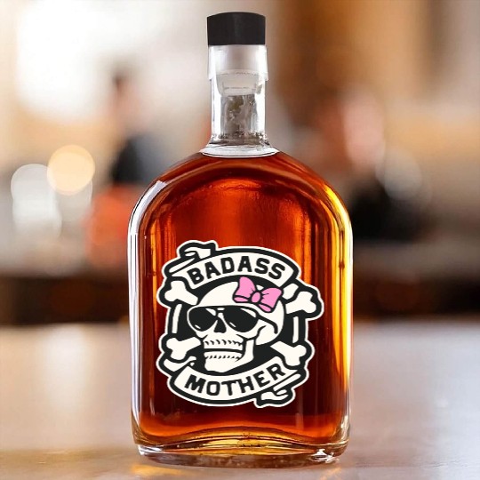Badass Mother Skull LIKE US ON FACEBOOK # Whiskey Bottles
