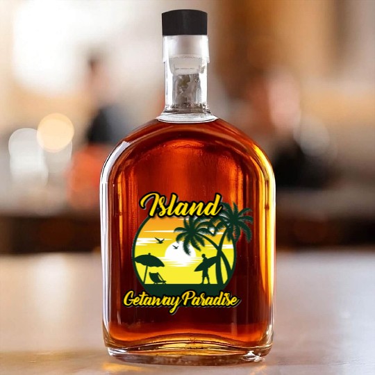 Island Getaway Paradise Whiskey Bottles