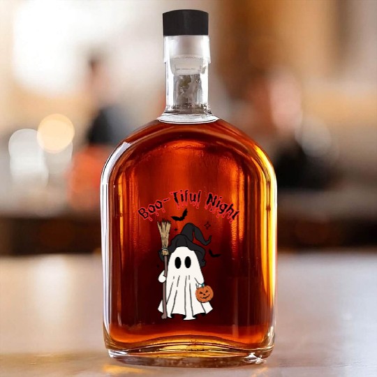 Boo-tiful Night Halloween Whiskey Bottles