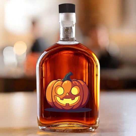 Happy Jack-o'-Lantern Pumpkin Whiskey Bottles