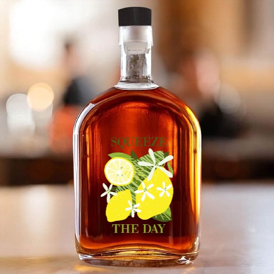 Citrus Lover Squeeze the day Whiskey Bottles