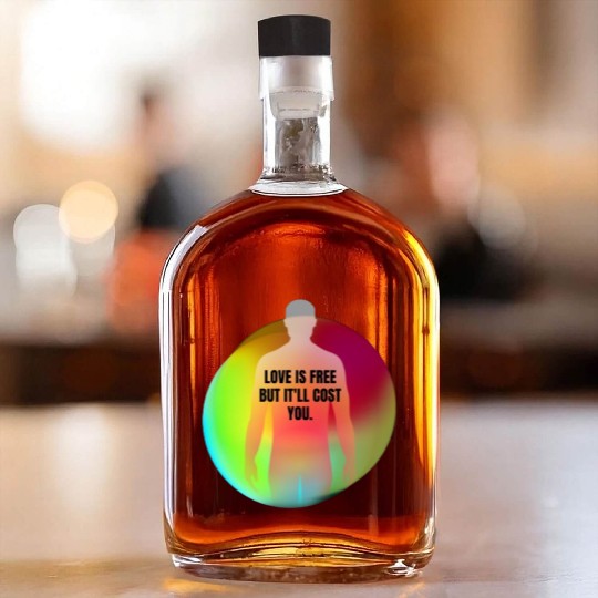 Black Neon Green Red Spiritual Chakra Whiskey Bottles