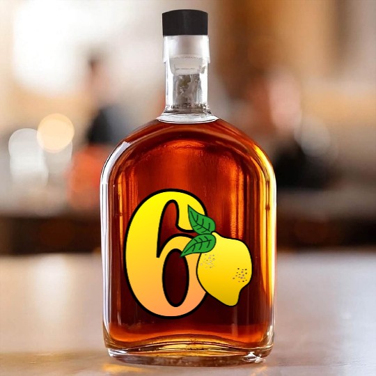 Number 60th Birthday - Lemon Whiskey Bottles