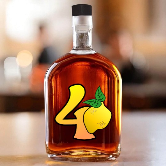 40th Birthday Lemon Whiskey Bottles