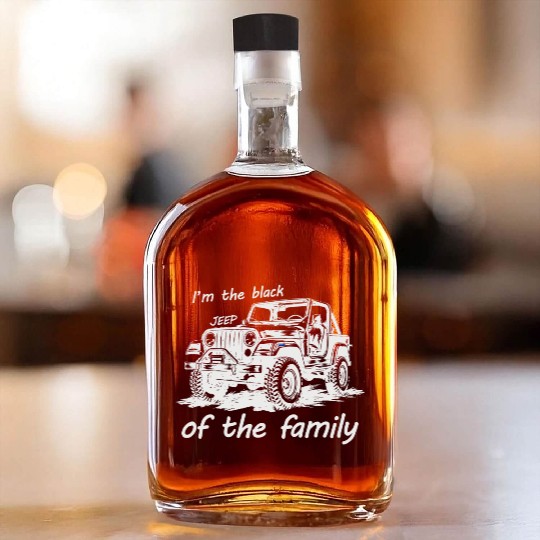 I'm the black jeep of the family Whiskey Bottles