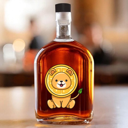 Lion Lemon Design for Lions Lovers Whiskey Bottles