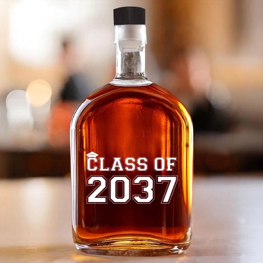 Class Of 2037 Pre K Grow With Me Graduation Whiskey Bottles