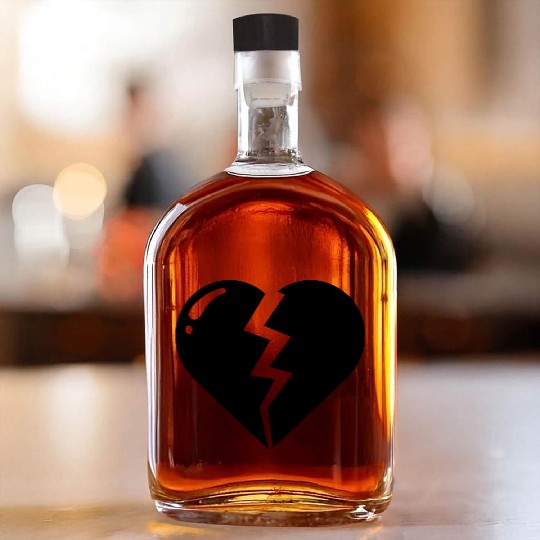 Heart broken hearts vector path16 Whiskey Bottles
