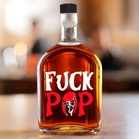 Fuck pop charts music heavy metal fun hand gesture Whiskey Bottles