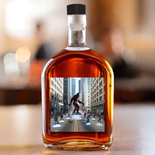 Sasquatch in Seattle Whiskey Bottles