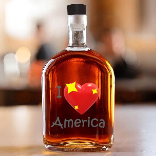 I Love America Whiskey Bottles