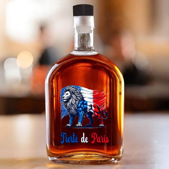 The pride of Paris flag design Whiskey Bottles