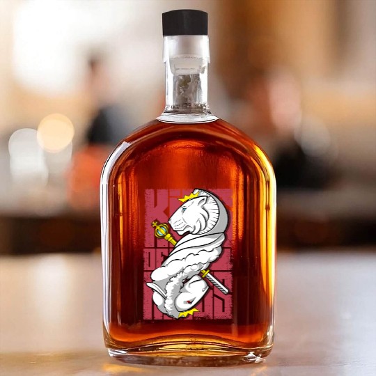 Lion King and the Holy Lamb Christian Art Whiskey Bottles