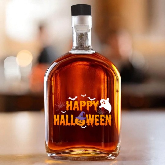 Trick Or Treat Happy Halloween Costume Ghost Scary Whiskey Bottles