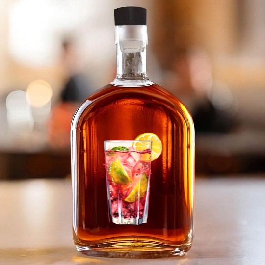 Citrus Berry Cocktail Whiskey Bottles
