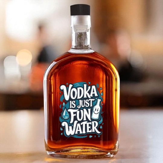 Vodka Is Just Fun Water – Funny Drinking Whiskey Bottles
