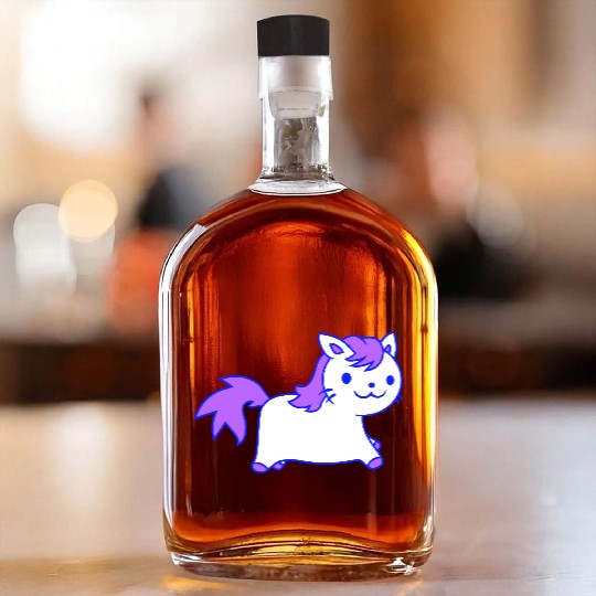 Little Pony Cat Face Little Small Horse Riding Fun Whiskey Bottles