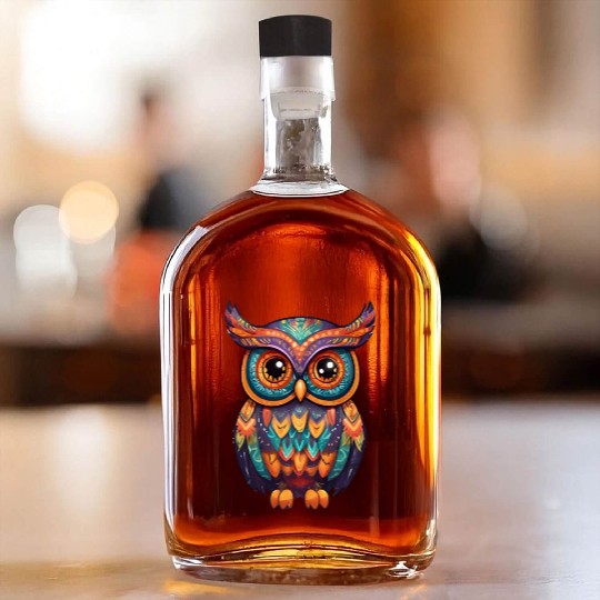 Halloween Owl Alebrije Whiskey Bottles