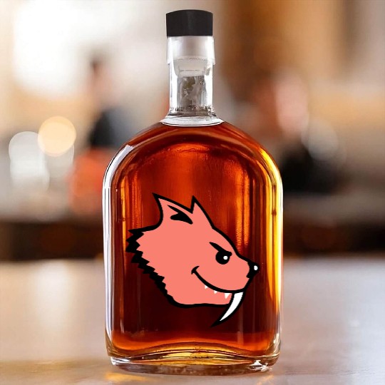 Bad Wild Cat Sabre Tooth Tiger Long Teeth Tiger Whiskey Bottles