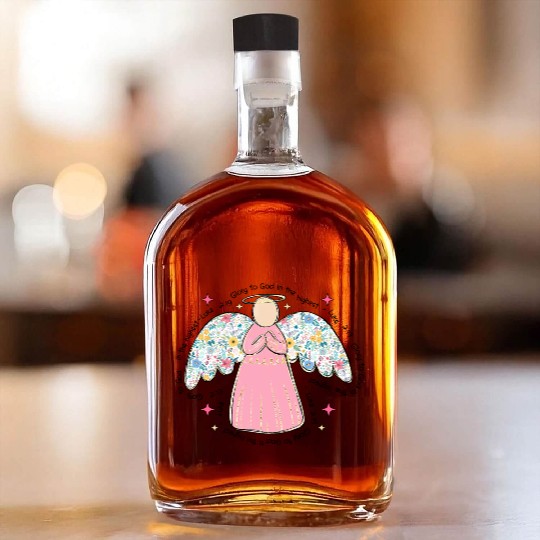 LUKE 2 19 GLORY TO GOD IN THE HIGHEST Whiskey Bottles
