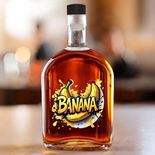 Banana Graffiti - Bold & Energetic Urban Design Whiskey Bottles