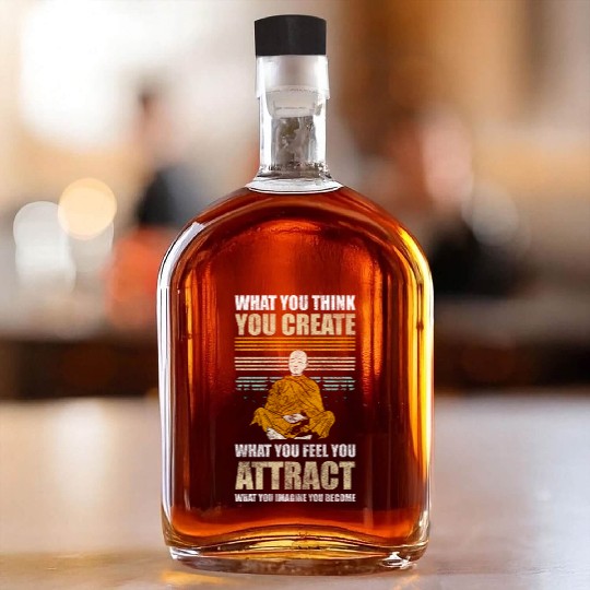 Yoga Spiritual Salvation Mindful Hindu Whiskey Bottles