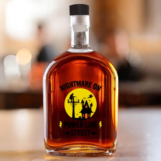 Nightmare on Power Line Street – Lineman Halloween Whiskey Bottles