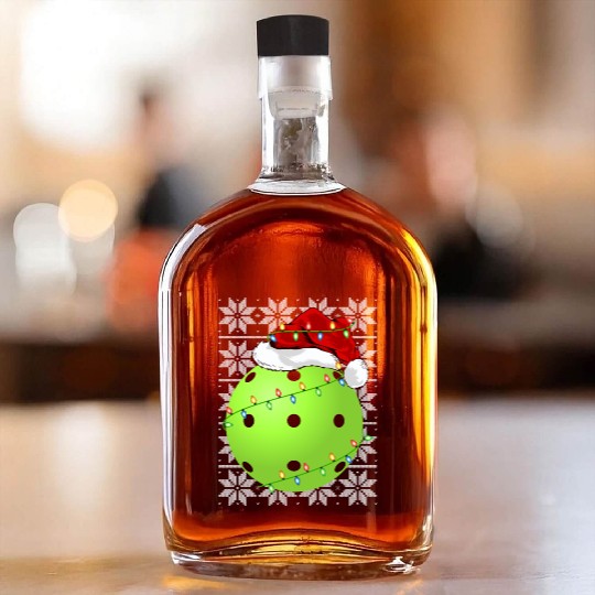 Pickleball Santa Whiskey Bottles